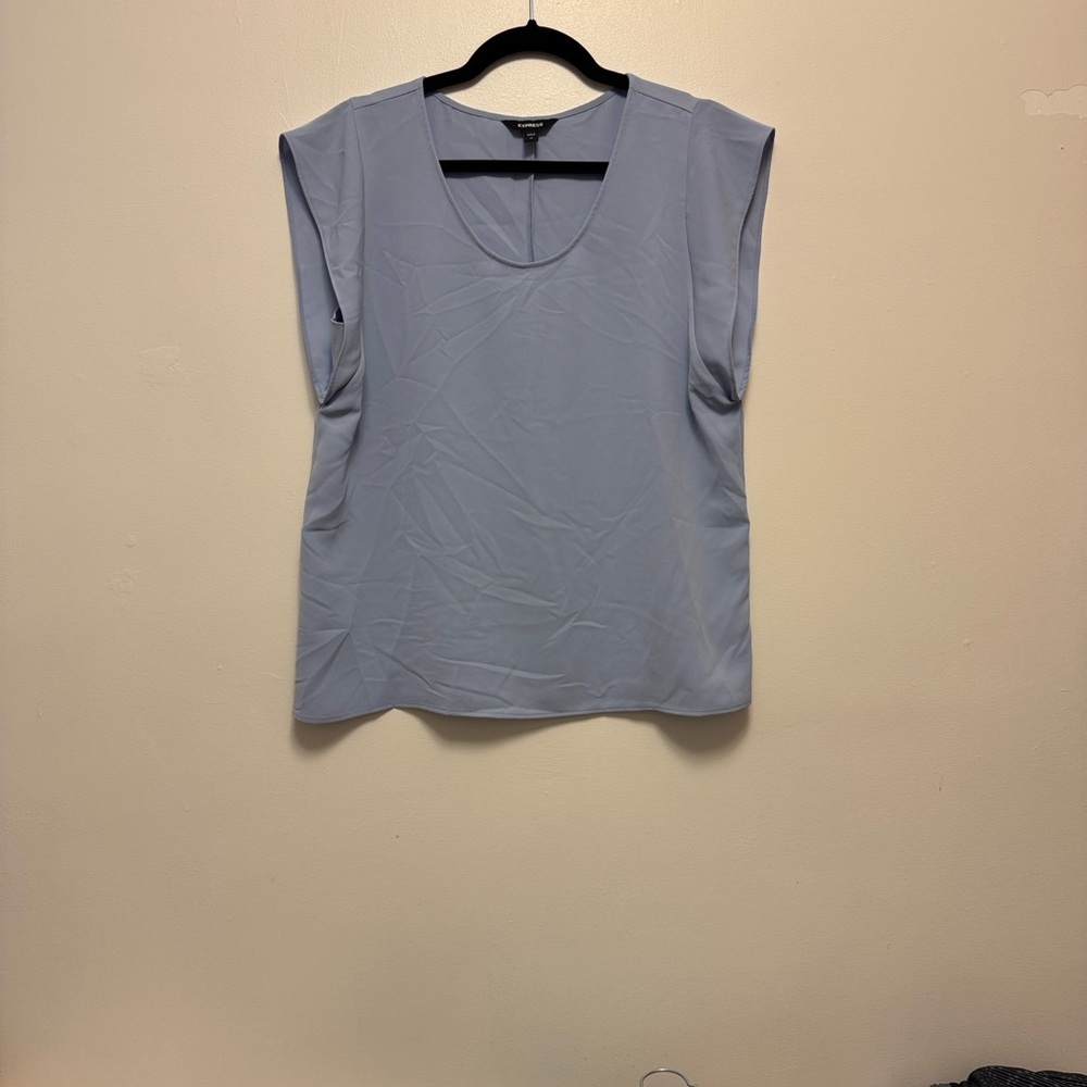 Express Light Blue Sleeveless Blouse